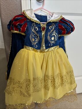Classic Princess Snow Dress Costume in Blue, Red & Yellow